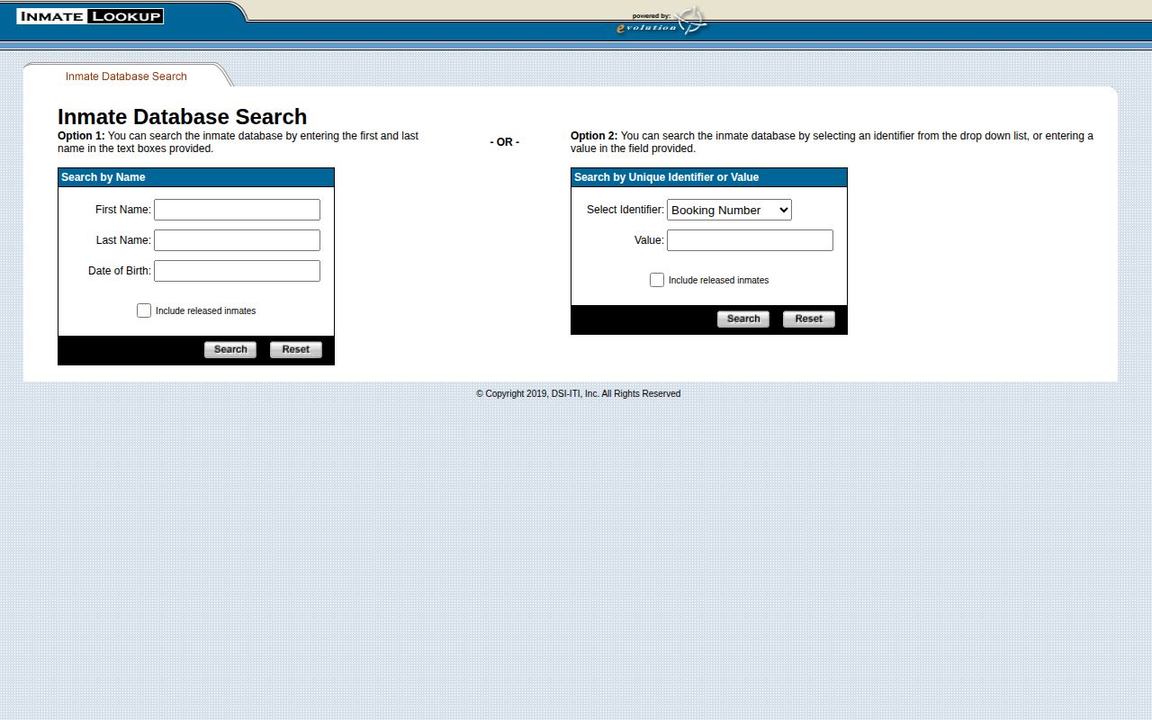 Ocean County current custody inmate lookup instructions